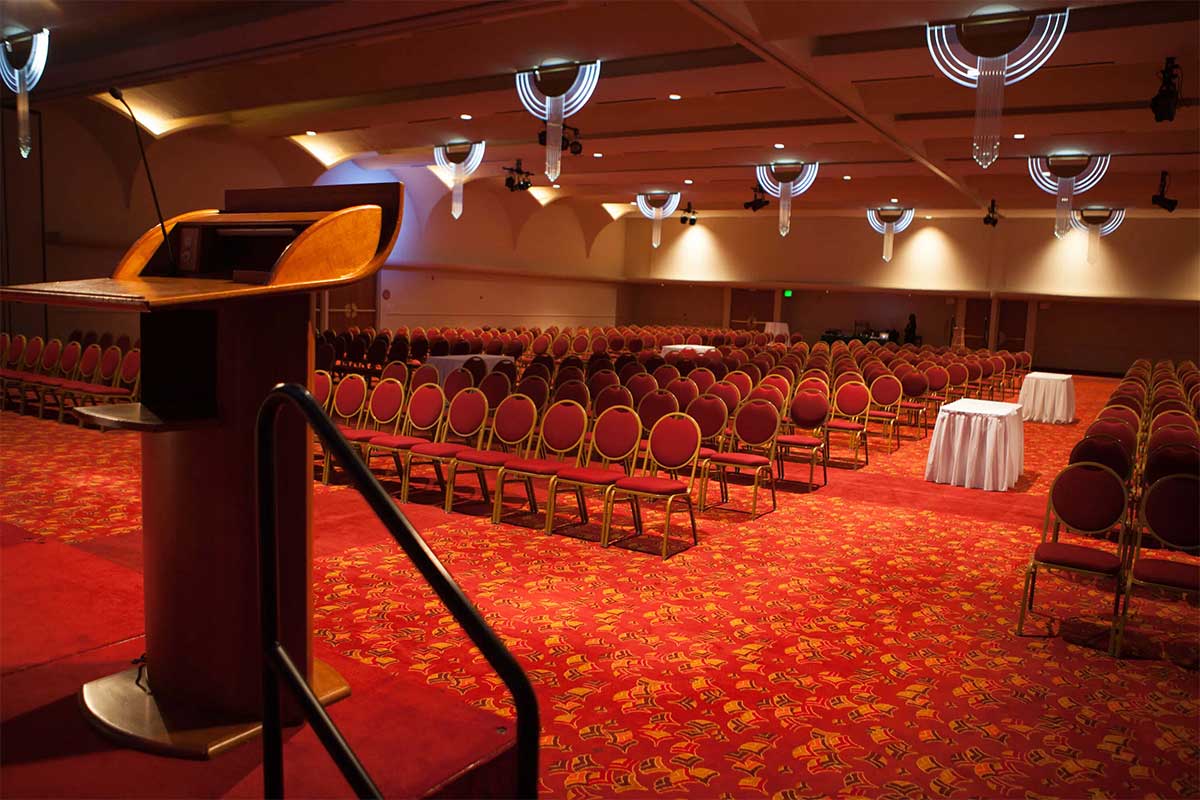 ballroom with podium