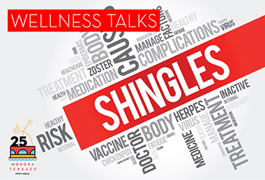 Shingles word cloud collage, health concept image
