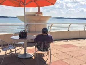 Monona Terrace outdoor space lake view