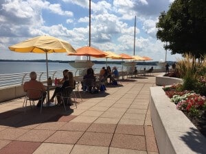 Monona Terrace outdoor lunch with lake view