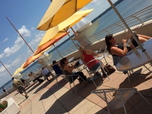 Monona Terrace outdoor lunch space