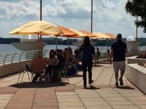 Monona Terrace outside dining area