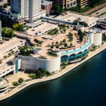 Monona Terrace aerial view from south