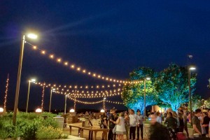 Rooftop party with String Lights