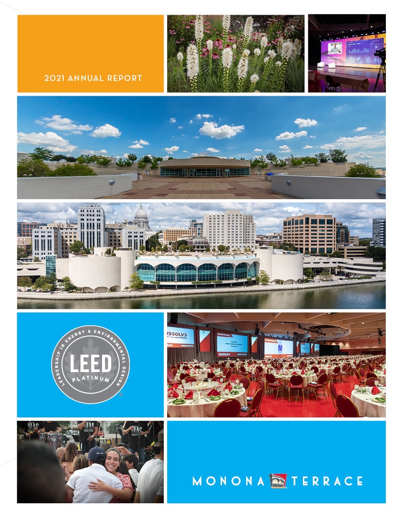 Monona Terrace 2021 Annual Report Cover
