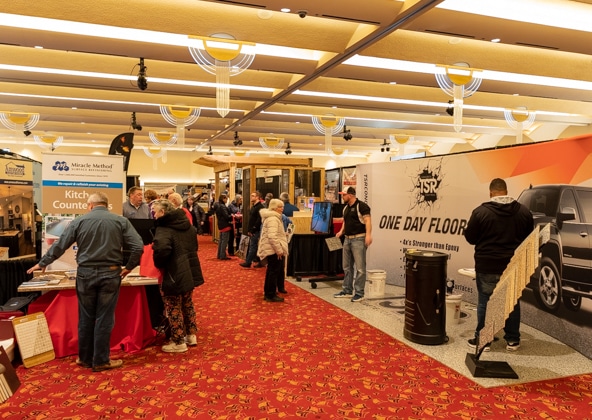 home show booths in Monona Terrace Ballroom